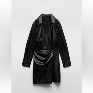 Zara Black Leather Dress